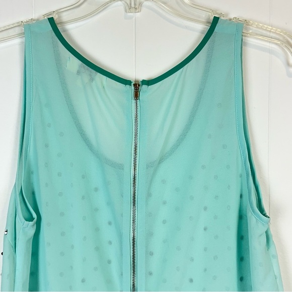 Umgee Sheer Studded Tank Top Green Blue Size M 🔥 - Picture 11 of 12